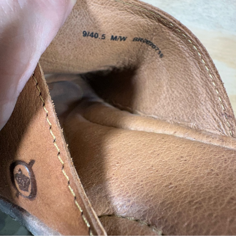 Born Brown Leather Slide Sandals - Picture 7 of 7